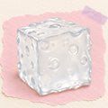 Jumbo jelly cheese squishy – Jumbo Jelly Cheese Squishy, Moldable (White), product photo on pastel paper