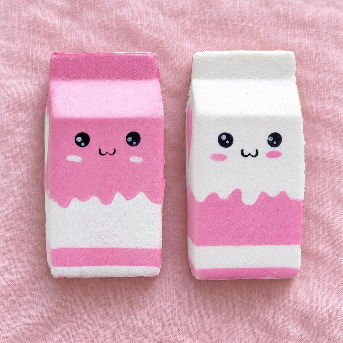Jumbo Milk Carton Squishy, Slow Rising, all colors side by side