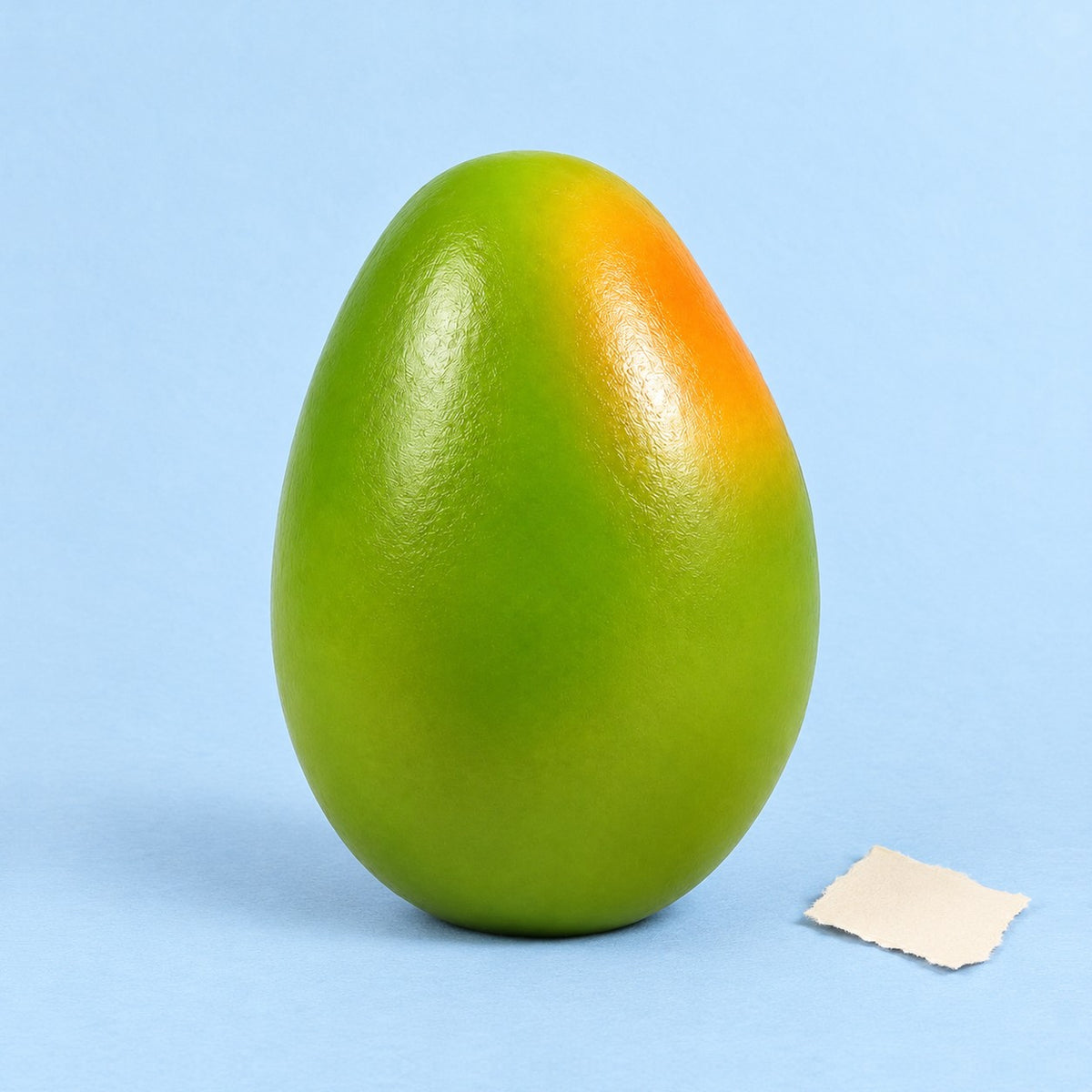 Mango squishy crunchy, product photo on pastel paper