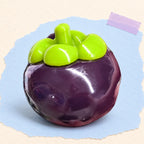 Mangosteen squishy crunchy – Crunchy Mangosteen Squishy, Handmade, product photo on pastel paper