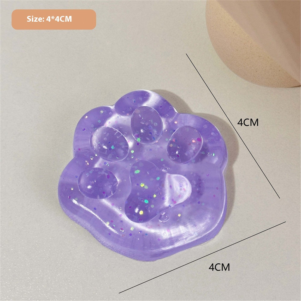 Mini Jelly Cat Paw Squishy, 4 cm