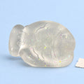 Fish squishy mini – Mini Jelly Fish Squishy, 6 cm (White glitter), product photo on pastel paper