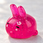 Bunny squishy mochi, close-up of the glitter
