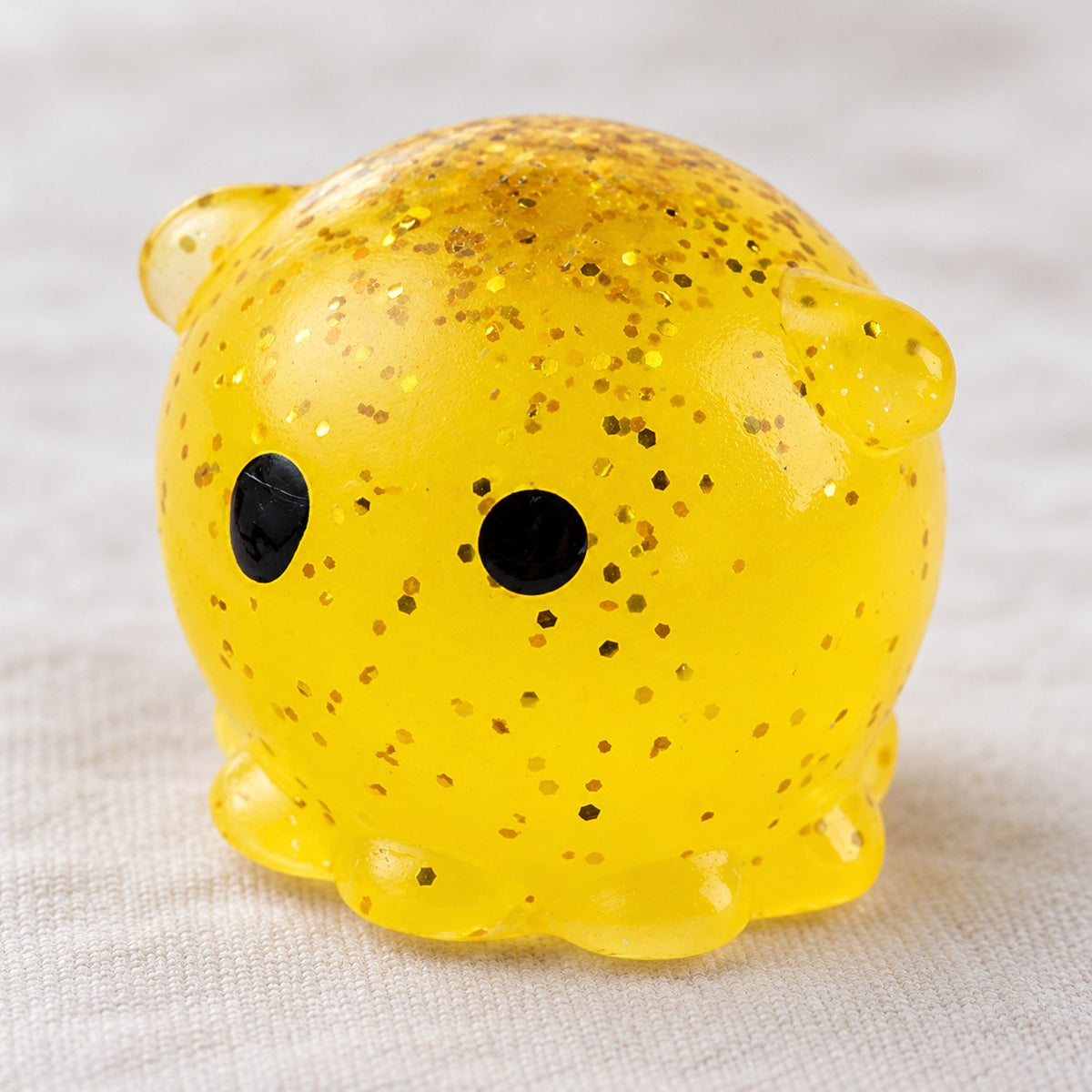 Mochi Squishy Octopus with Glitter, close-up of the glitter