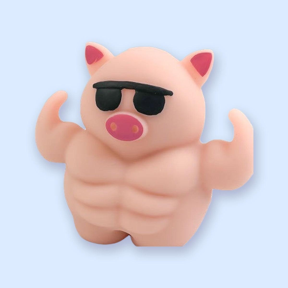 Muskel-Schwein Squishy mit Sonnenbrille, 12,5 cm, Tier Squishy