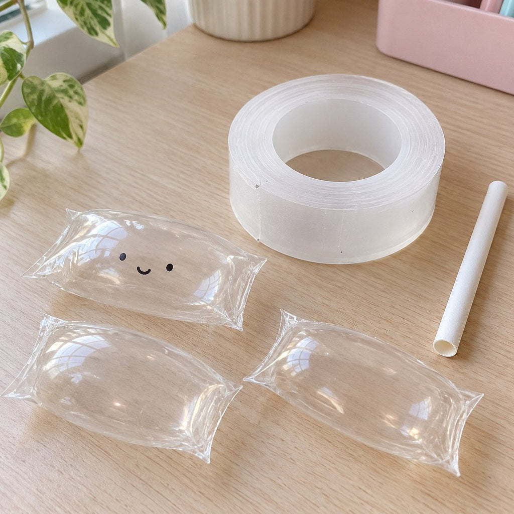 Nano tape squishy DIY: kant-en-klare bubbels naast de rol tape