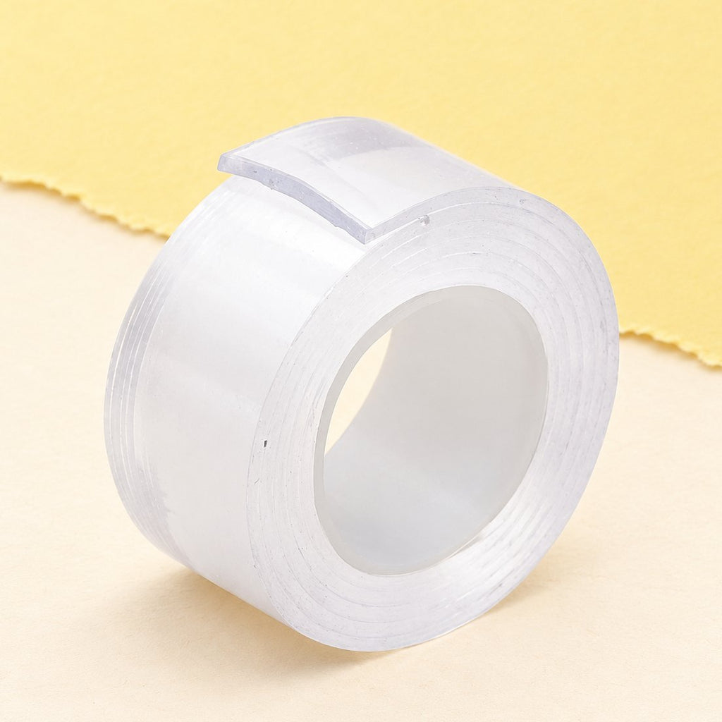 Nano tape squishy transparent de 3 cm de large pour faire des bulles, sur papier pastel