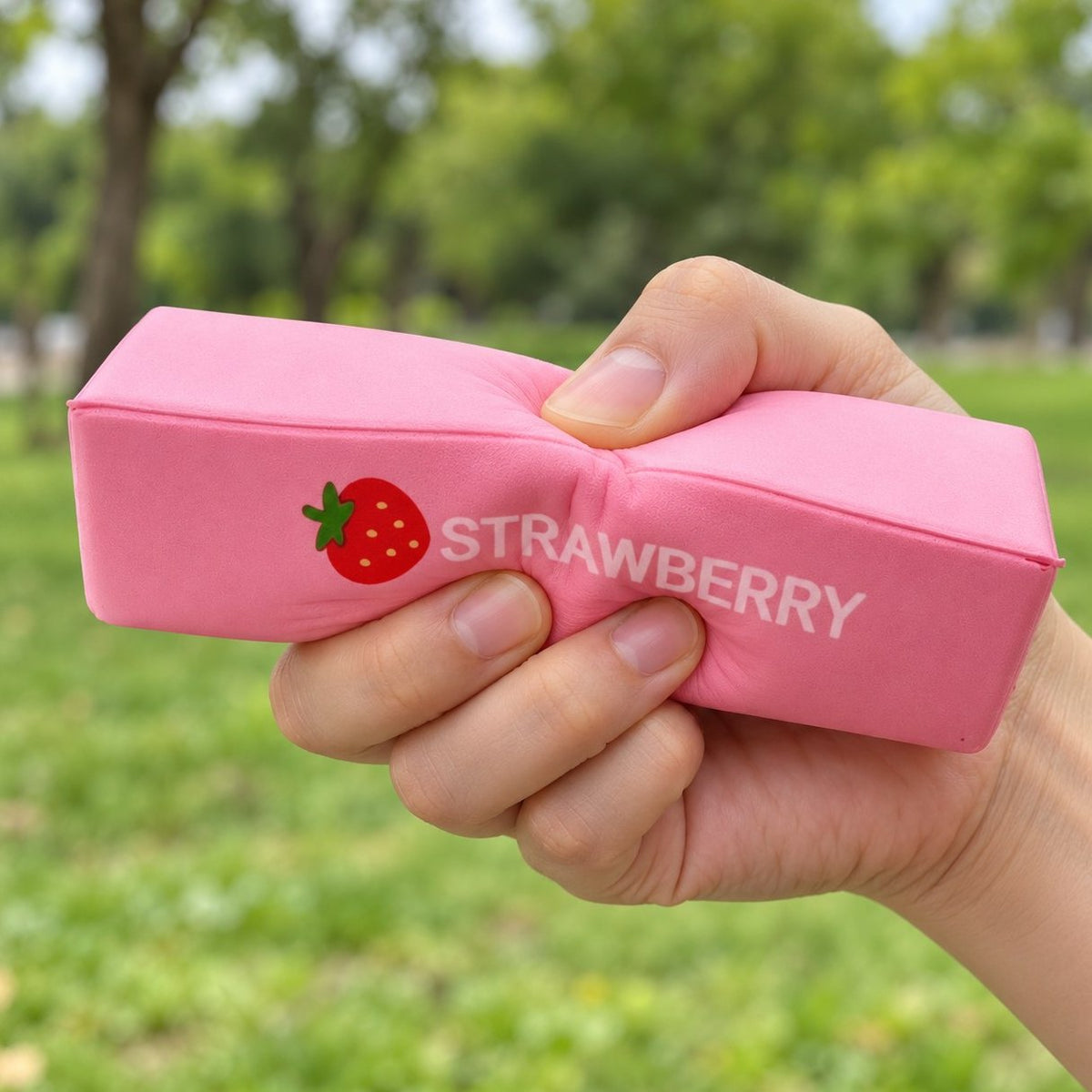 Mit der Hand zusammengedrückt: Pastell Butter Squishy in Rosa, schön weich