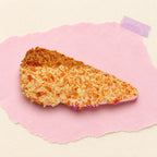 Rainbow cake squishy jumbo – Jumbo Rainbow Cake Squishy, Layer Slice 15 cm (Golden crumbs), product photo on pastel paper