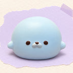 Seal squishy dumpling – Seal Dumpling Squishy, Slow Rising PU (Blue, bag), product photo on pastel paper