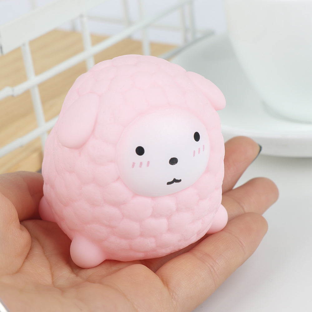 Sheep Squishy, Fluffy Lamb in Pastel TPR