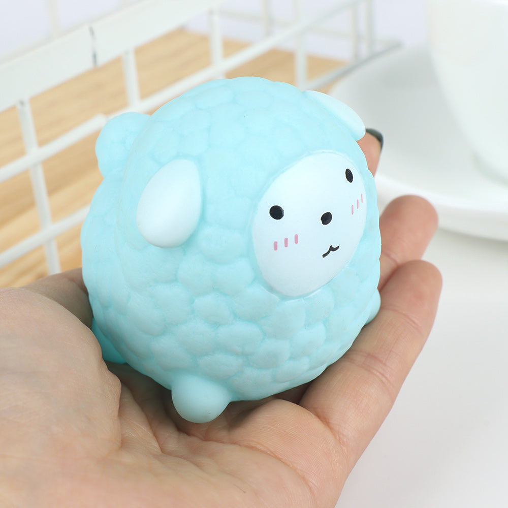 Sheep Squishy, Fluffy Lamb in Pastel TPR