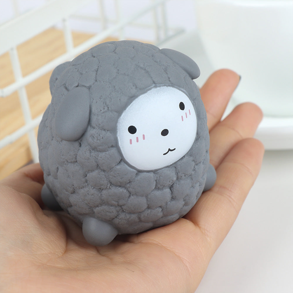 Sheep Squishy, Fluffy Lamb in Pastel TPR