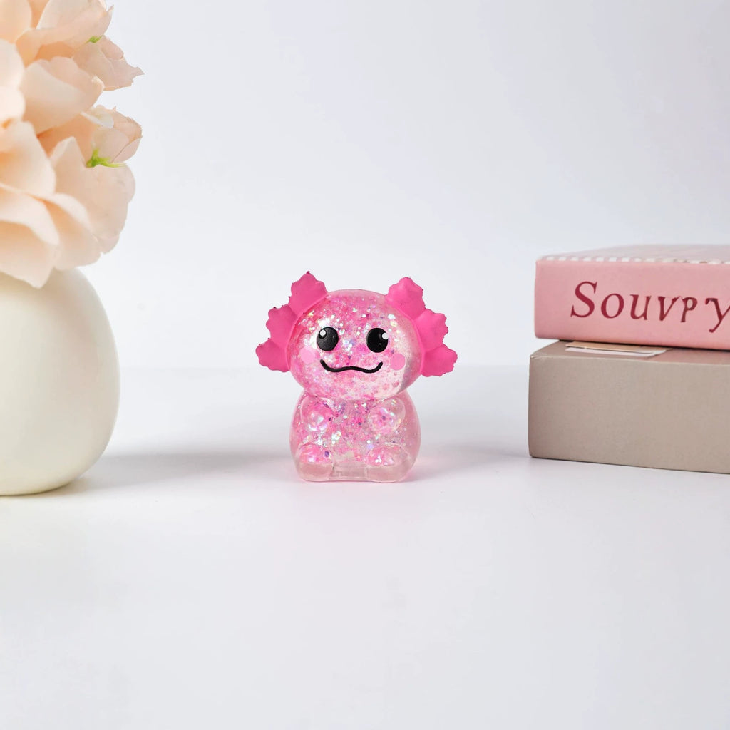 Glitter Axolotl Squishy, Slow Rising