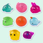 Glitter Mochi Animal Squishies, all 8