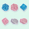 Mix mini želé squishy, 6 kusů, sada squishy