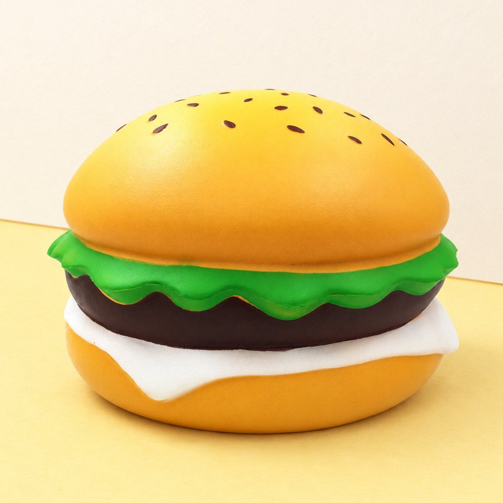 Jumbo squishy burger na pastelovém papíře