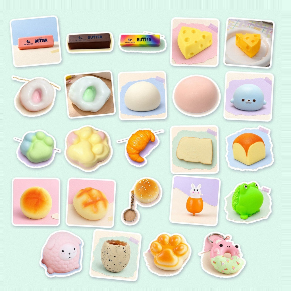 Squishy julkalender att fylla själv med 24 olika squishies