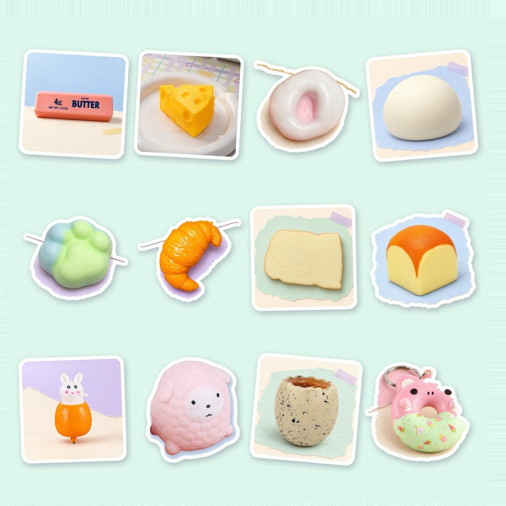Squishy julkalender att fylla själv med 12 olika squishies