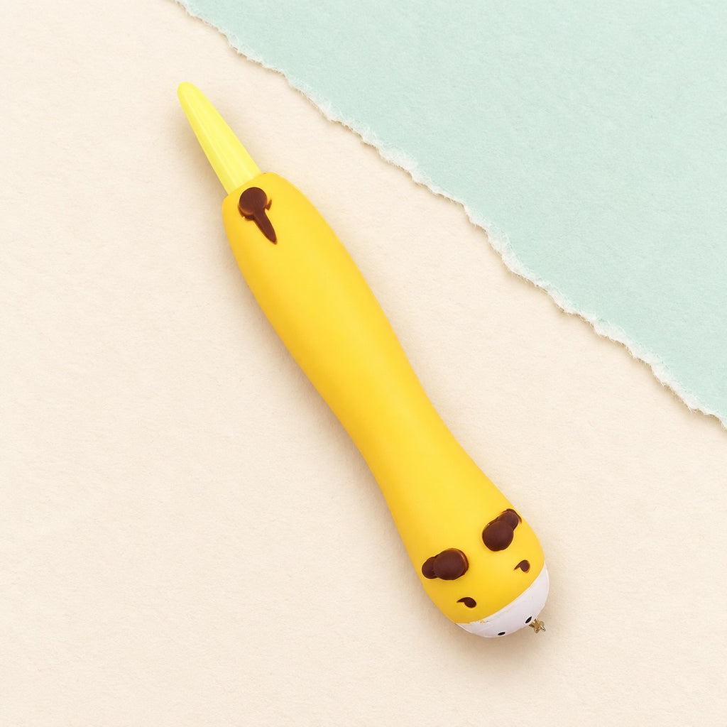 Squishy kuglepen slow rising gelpen med dyr (Kalv), produktbillede på pastelpapir