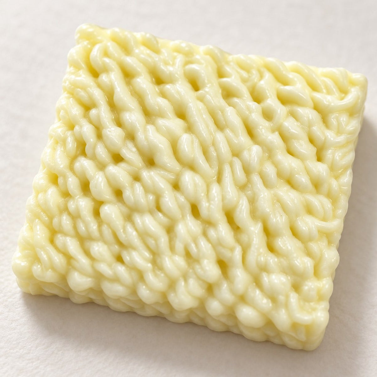 Squishy ramen zblízka, detail povrchu a drobných prvků