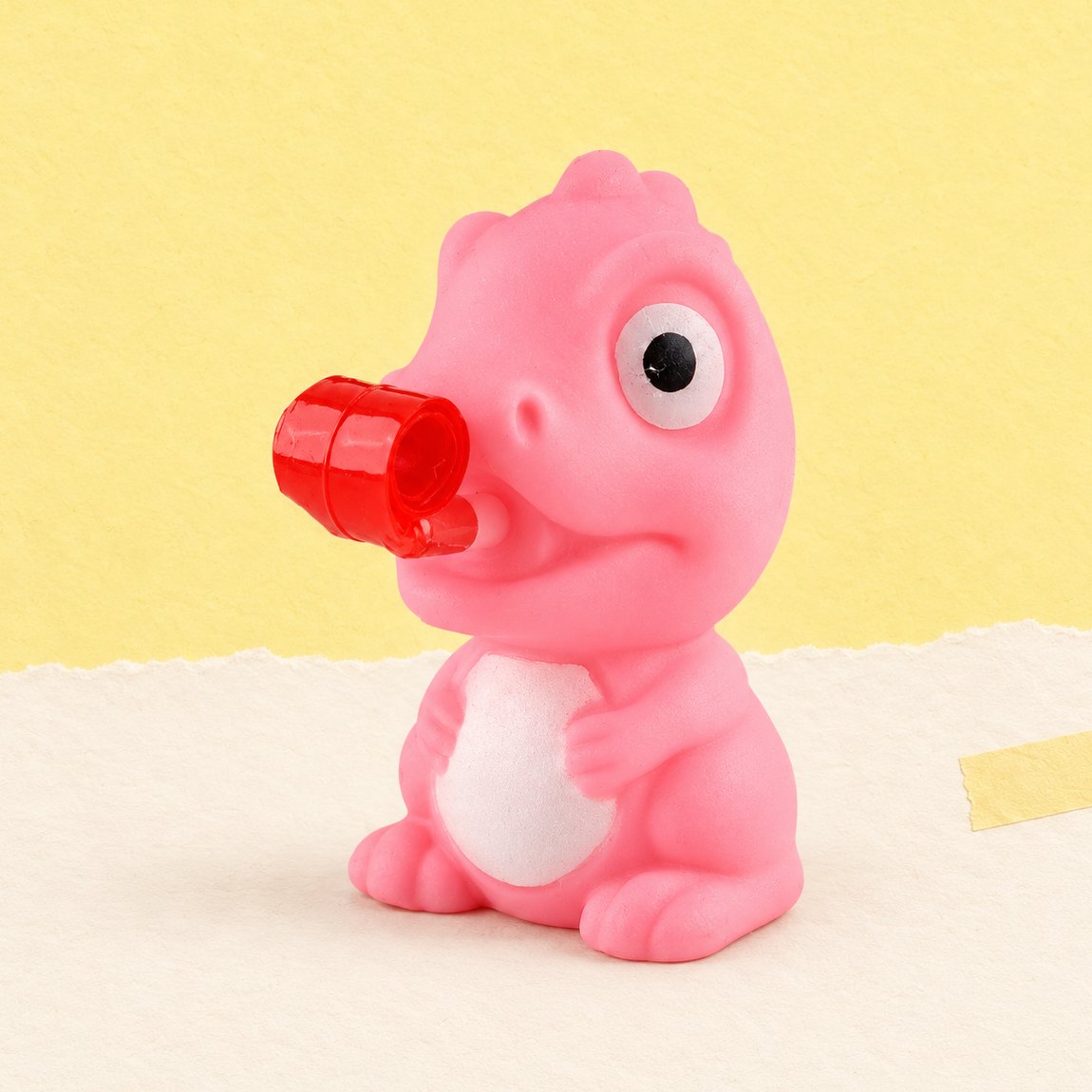 Squishy rana o dino che fa la linguaccia, versione dino, colore casuale