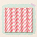 Palhinha fita nano – Palhinhas de papel às riscas para bolhas de fita nano, 25 peças (Rosa), fotografia do produto em papel pastel