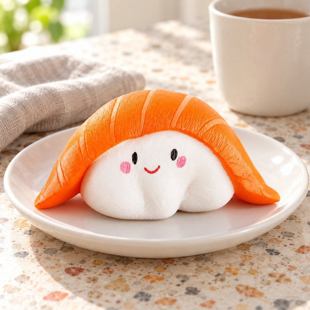 Auf dem Frühstücksteller: weiches Slow Rising Sushi Squishy