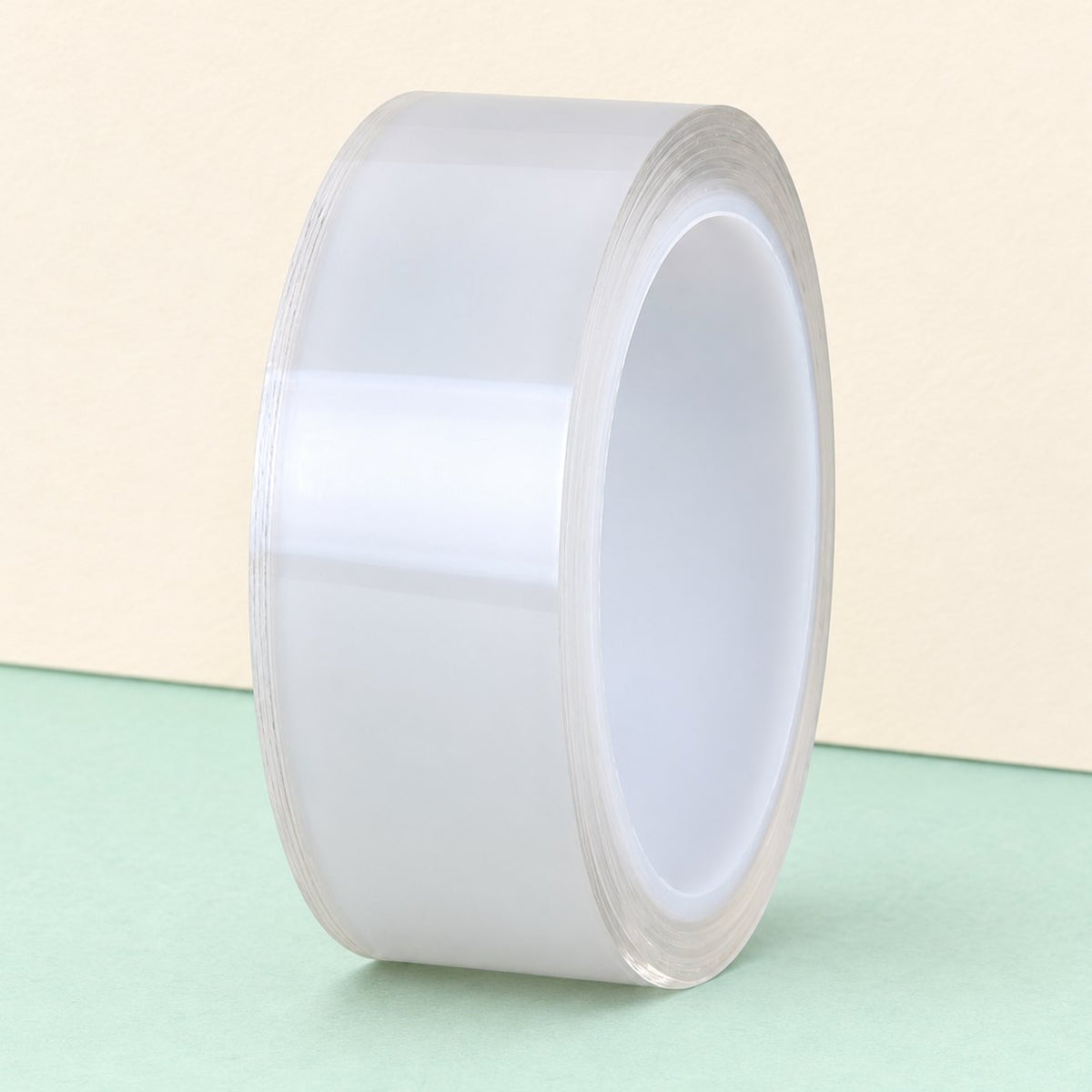 Szeroka taśma nano 5 cm do dużych baniek DIY na pastelowym papierze