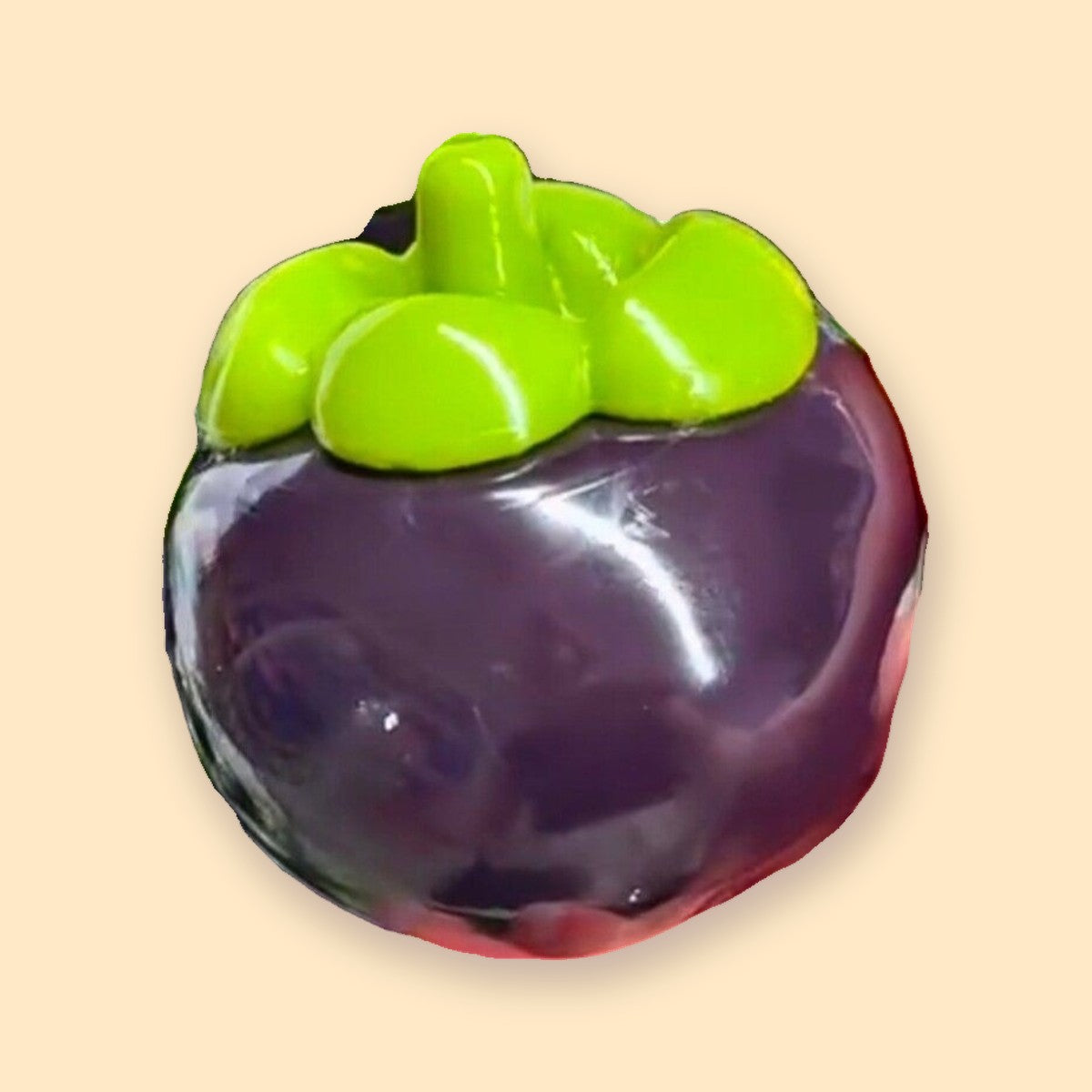 Crunchy squishy mangostana, ručně dělaná, taba squishy