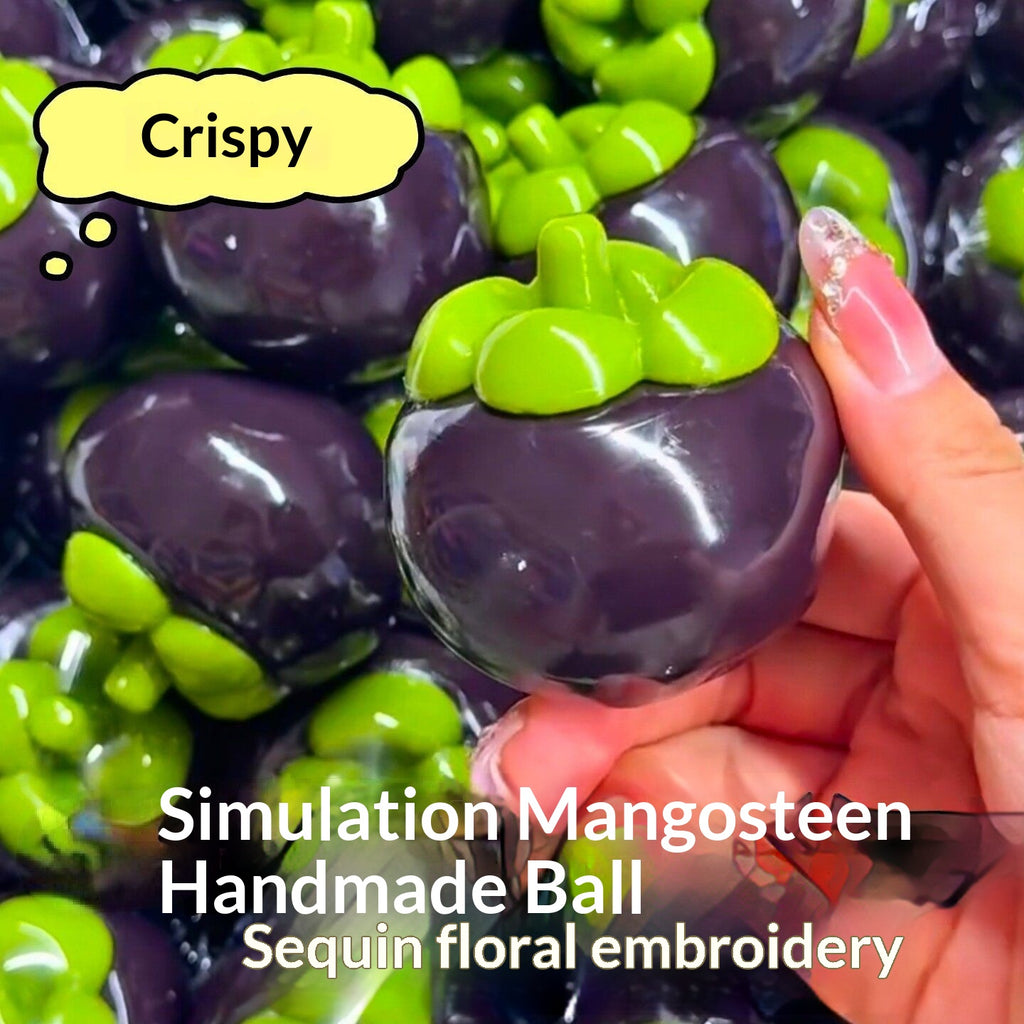 Crunchy Mangosteen Squishy, Handmade