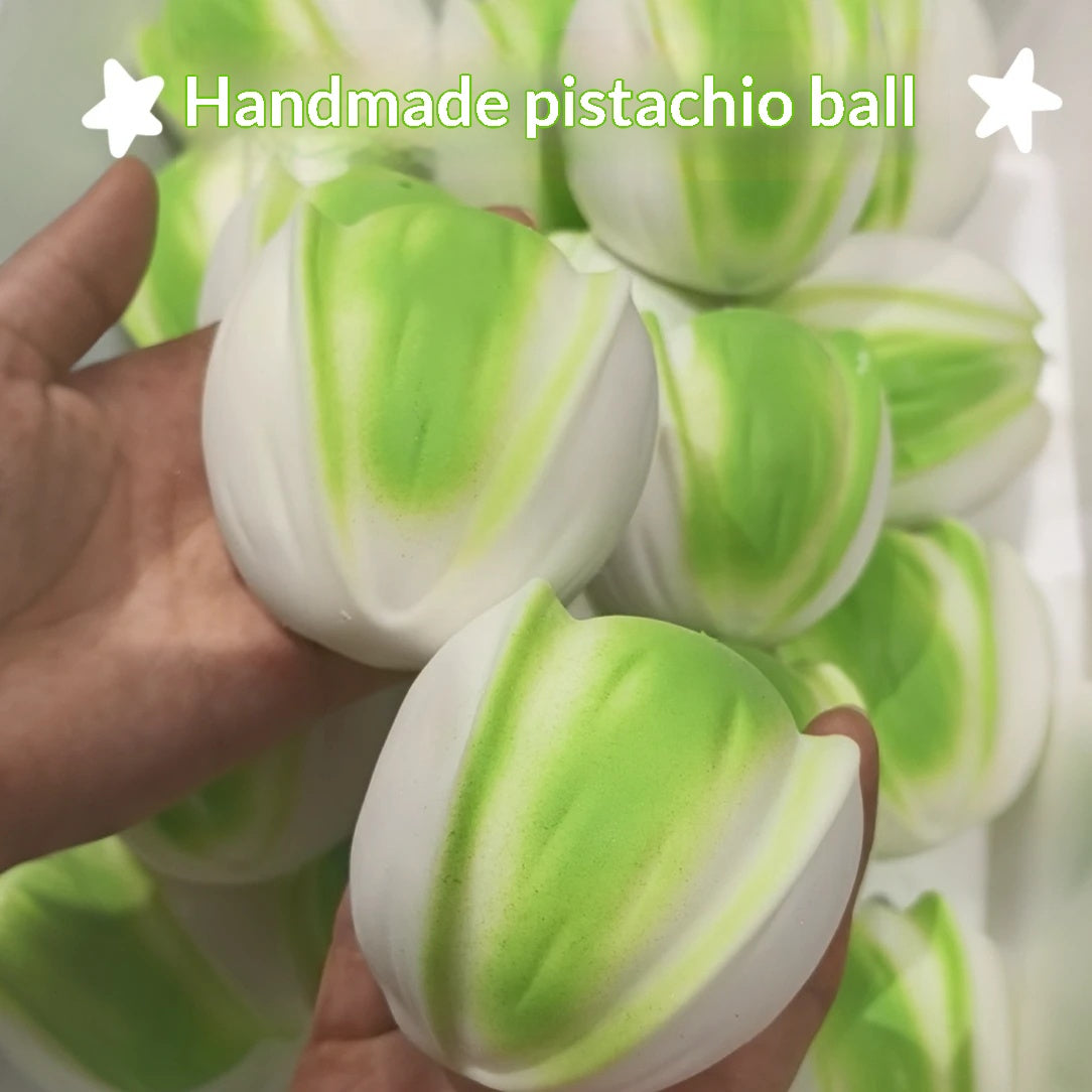 Crunchy squishy pistácie, ručně dělaná, taba squishy