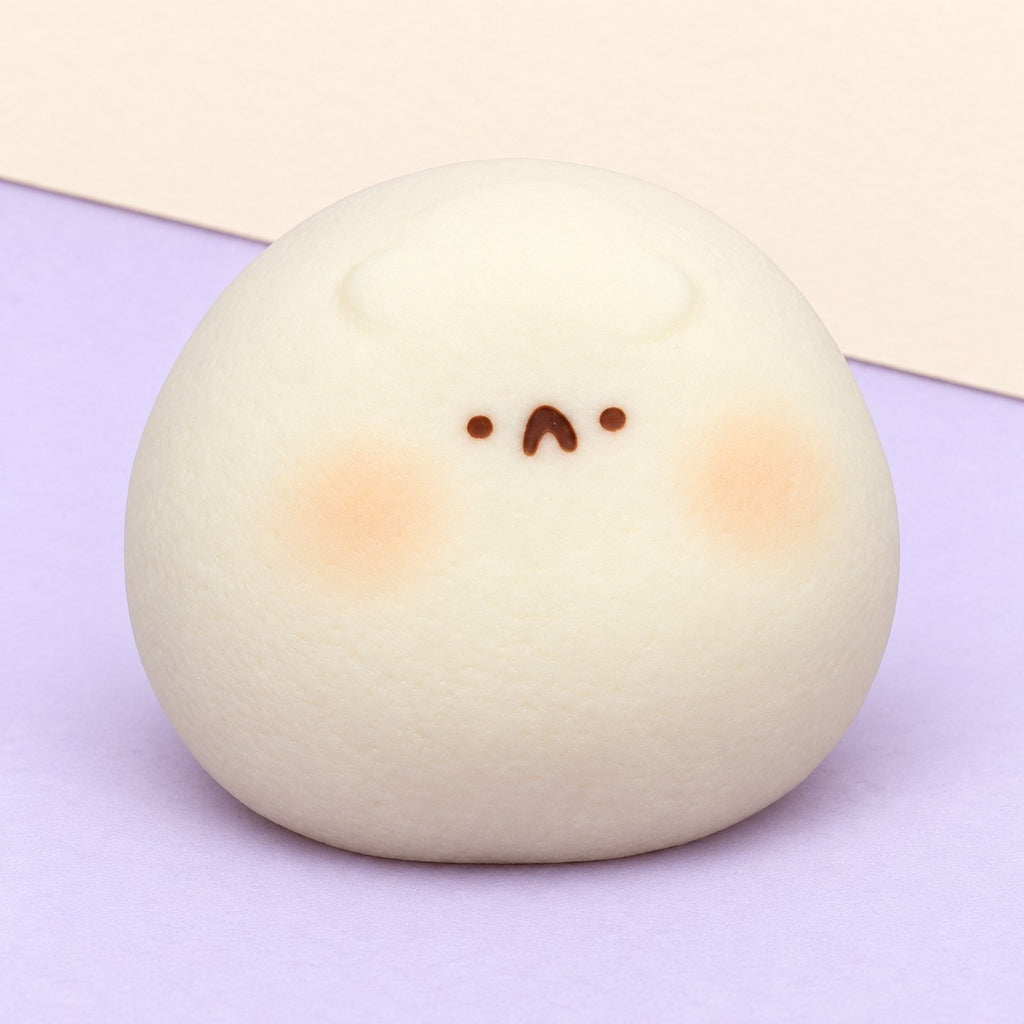 Hamster squishy taba – Taba Squishy Hamster Daifuku, Extra Soft (White), product photo on pastel paper