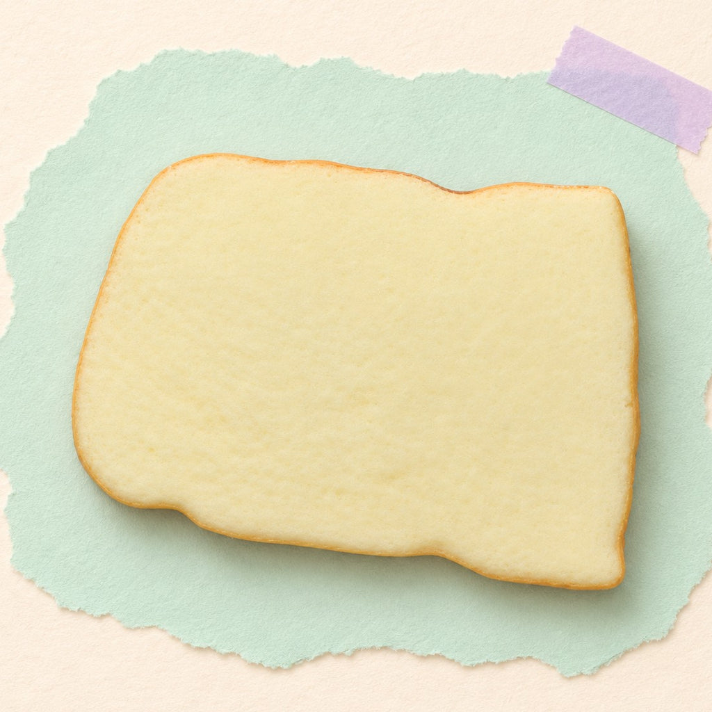 Toast squishy soft – Toast Slice Squishy, Soft Bread, product photo on pastel paper