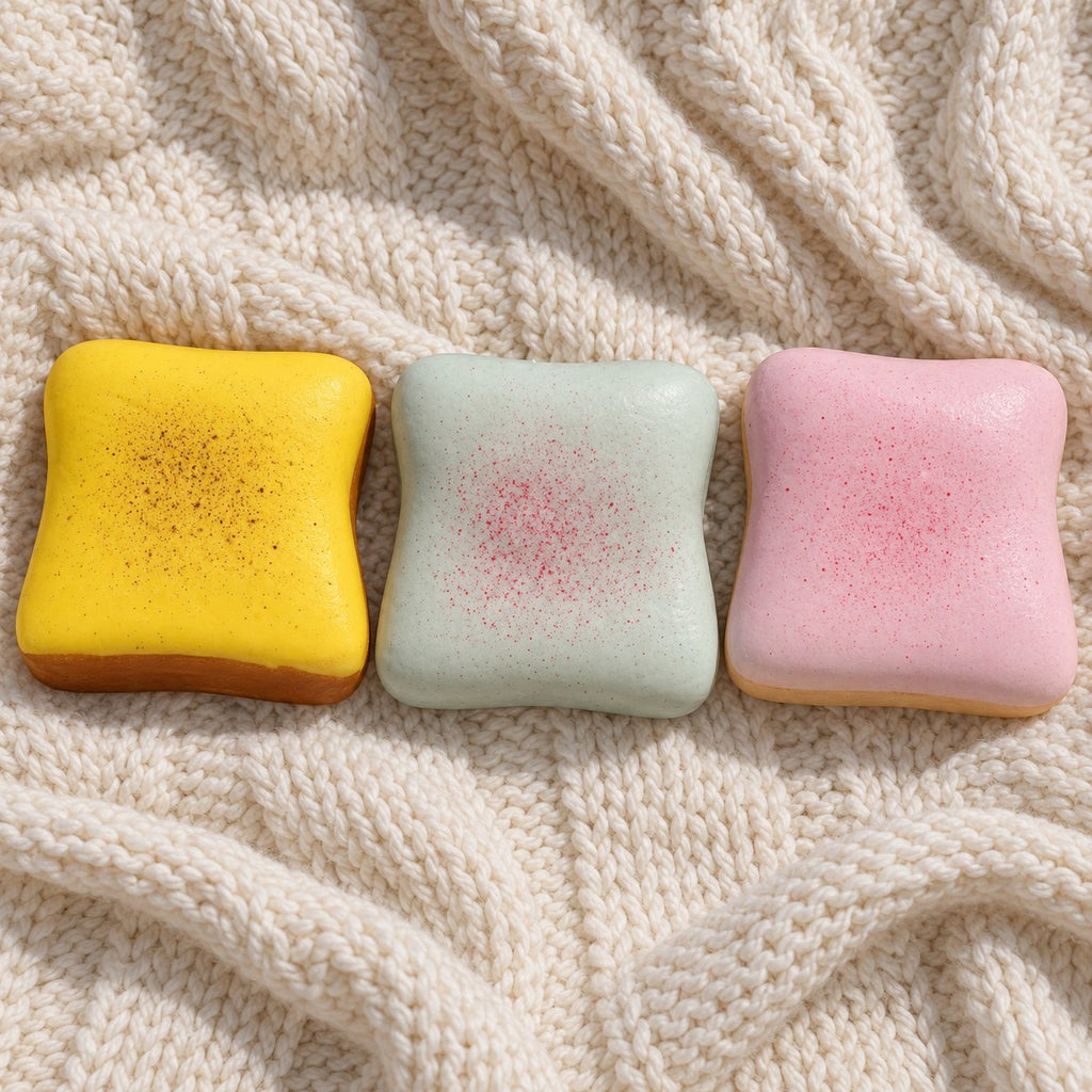 Toast squishy slow rising jumbo, all colors side by side