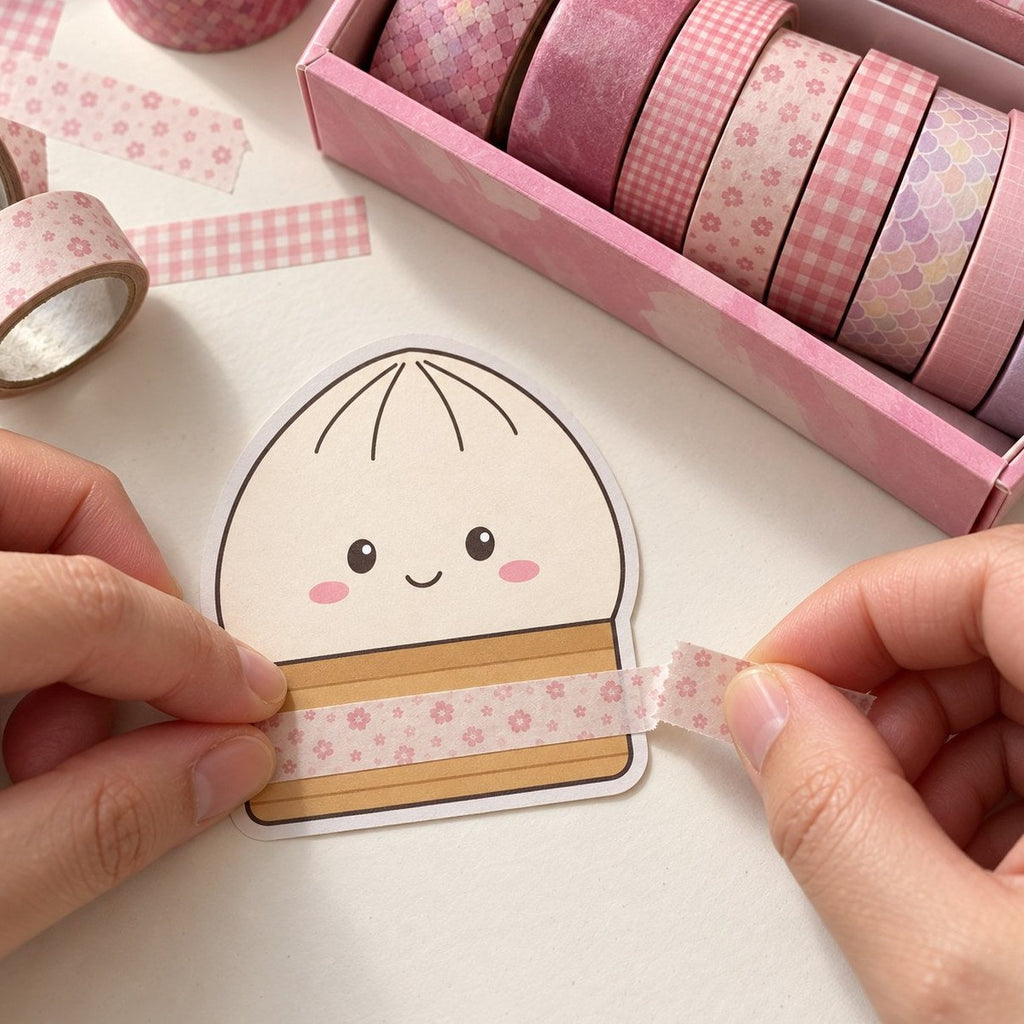Washi gniotek z papieru: taśma oddzierana ręką do szablonu