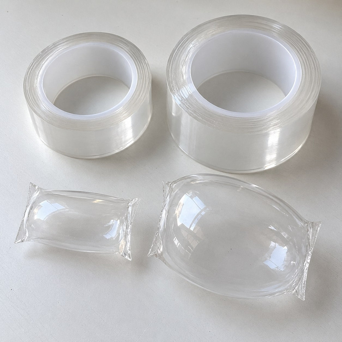 Wide nano tape for big squishy bubbles, bubbles from 3 cm and 5 cm tape compared