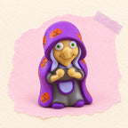 Witch squishy for halloween – Witch Squishy for Halloween, Slow Rising, product photo on pastel paper